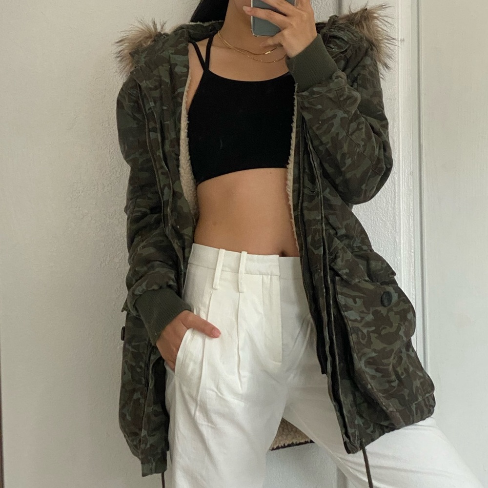 ASOS green camo outerwear